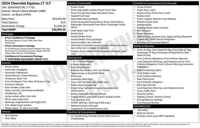 chevrolet equinox 2024 3GNAXKEG7RL111752 image chevrolet equinox 2024 3GNAXKEG7RL111752 image