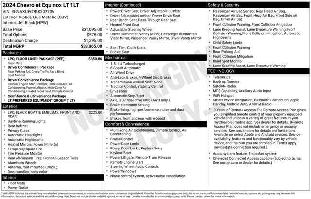 chevrolet equinox 2024 3GNAXUEG7RS207706 image chevrolet equinox 2024 3GNAXUEG7RS207706 image