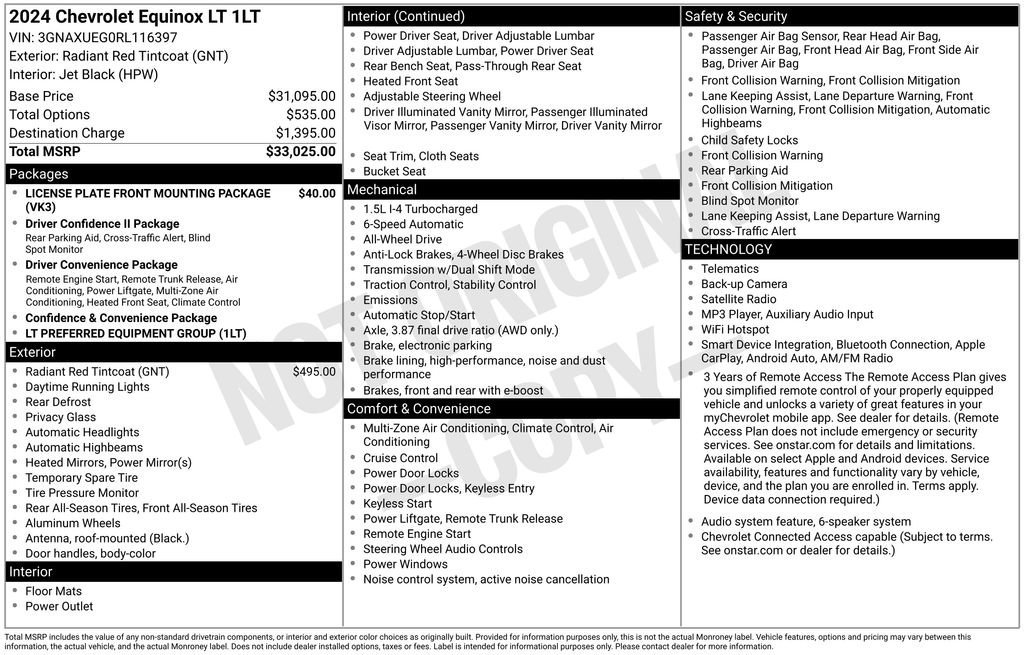 chevrolet equinox 2024 3GNAXUEG0RL116397 image chevrolet equinox 2024 3GNAXUEG0RL116397 image