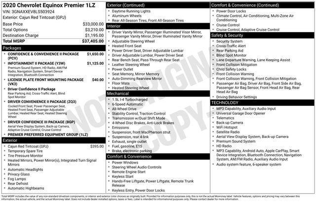 chevrolet equinox 2020 3GNAXXEV8LS503924 image chevrolet equinox 2020 3GNAXXEV8LS503924 image