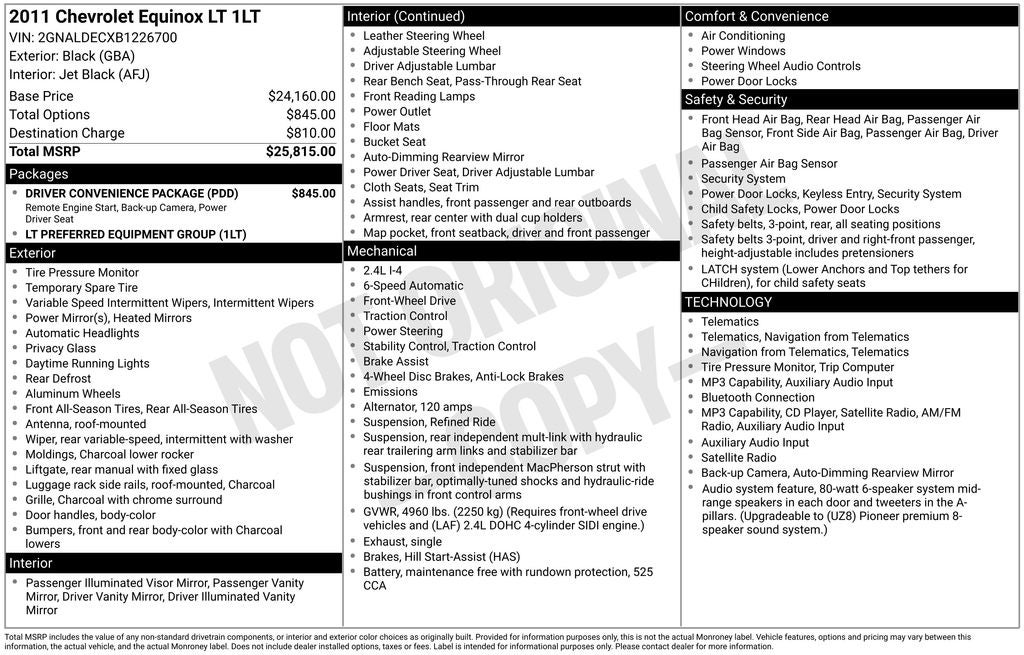 chevrolet equinox 2011 2GNALDECXB1226700 image chevrolet equinox 2011 2GNALDECXB1226700 image