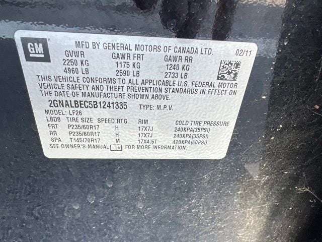 chevrolet equinox 2011 2GNALBEC5B1241335 image chevrolet equinox 2011 2GNALBEC5B1241335 image