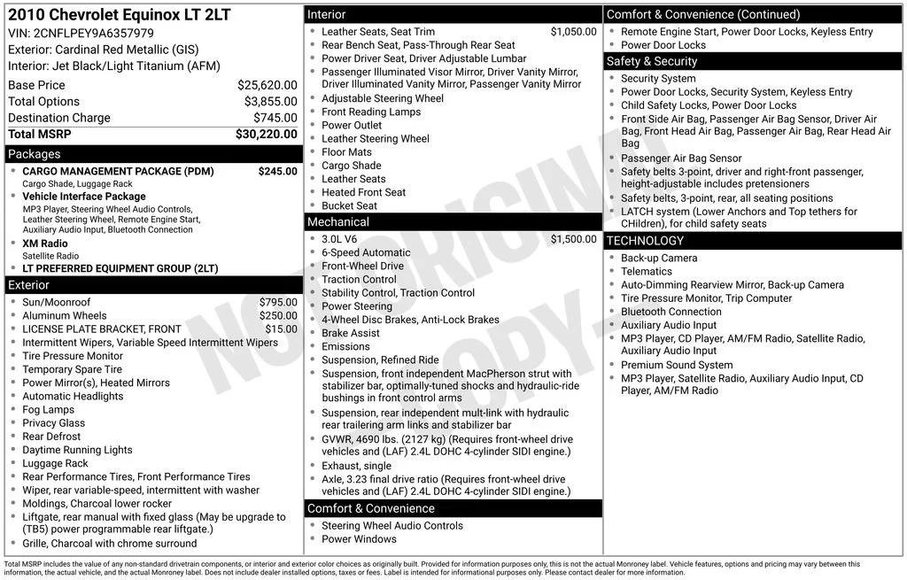 chevrolet equinox 2010 2CNFLPEY9A6357979 image chevrolet equinox 2010 2CNFLPEY9A6357979 image