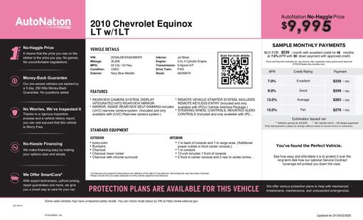 chevrolet equinox 2010 2CNALDEWXA6368979 image chevrolet equinox 2010 2CNALDEWXA6368979 image