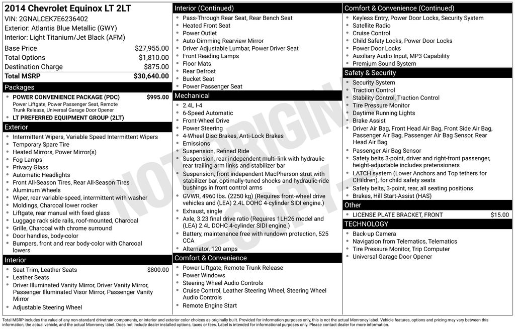 chevrolet equinox 2014 2GNALCEK7E6236402 image chevrolet equinox 2014 2GNALCEK7E6236402 image