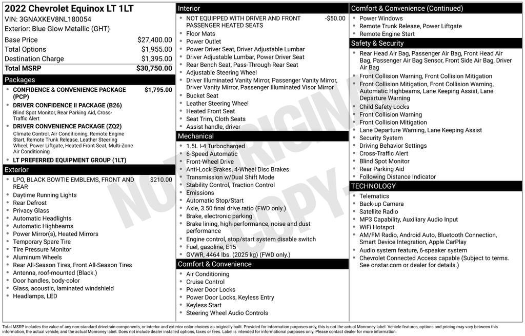 chevrolet equinox 2022 3GNAXKEV8NL180054 image chevrolet equinox 2022 3GNAXKEV8NL180054 image