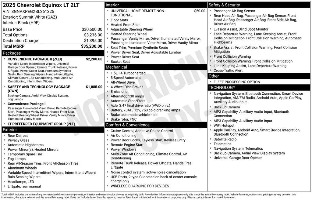 chevrolet equinox 2025 3GNAXPEGXSL261325 image chevrolet equinox 2025 3GNAXPEGXSL261325 image