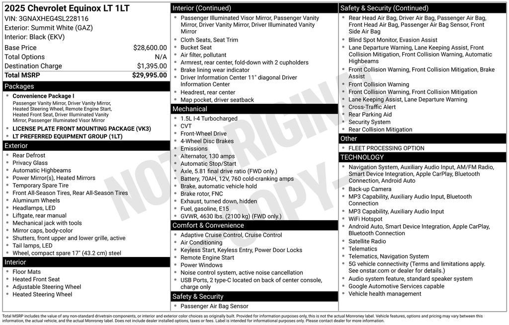 chevrolet equinox 2025 3GNAXHEG4SL228116 image chevrolet equinox 2025 3GNAXHEG4SL228116 image