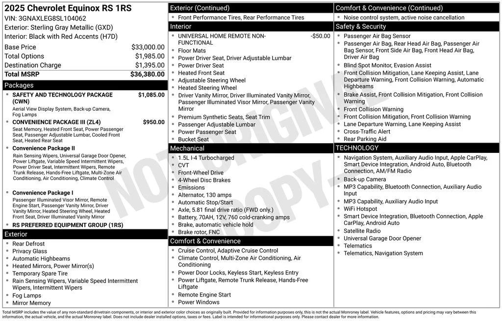 chevrolet equinox 2025 3GNAXLEG8SL104062 image chevrolet equinox 2025 3GNAXLEG8SL104062 image