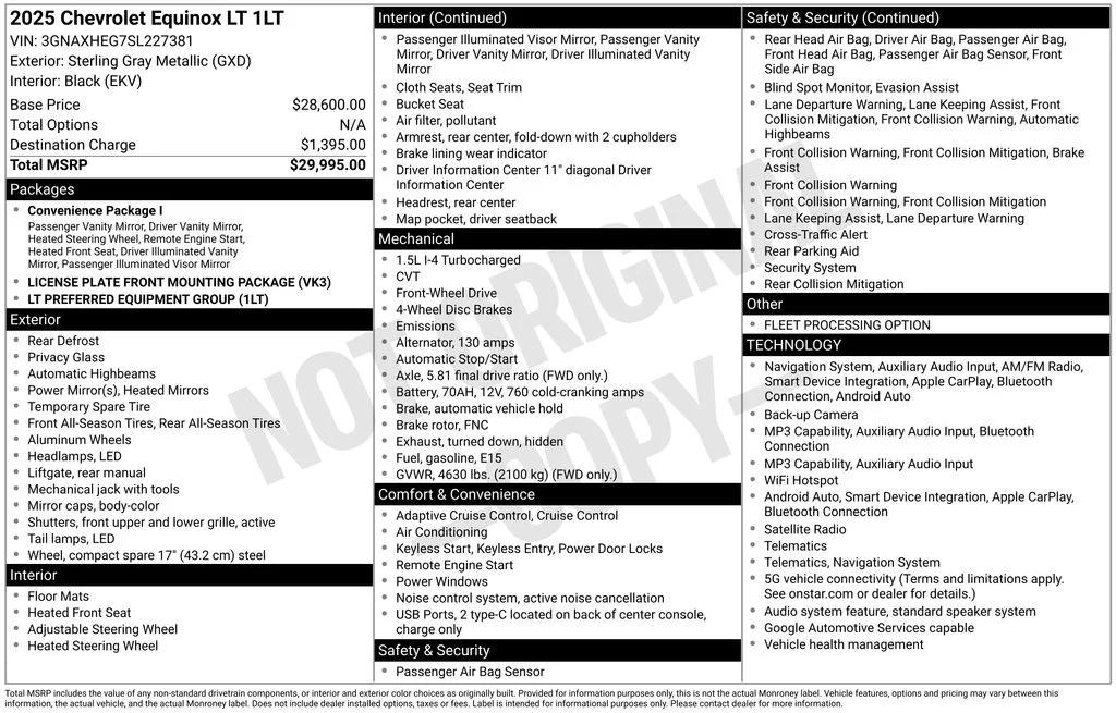 chevrolet equinox 2025 3GNAXHEG7SL227381 image chevrolet equinox 2025 3GNAXHEG7SL227381 image