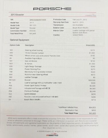 porsche boxster 2013 WP0CA2A86DS114430 image porsche boxster 2013 WP0CA2A86DS114430 image