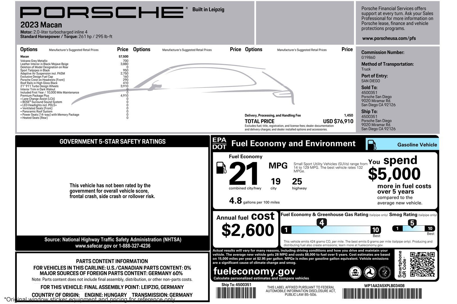 porsche macan 2023 WP1AA2A5XPLB03408 image porsche macan 2023 WP1AA2A5XPLB03408 image