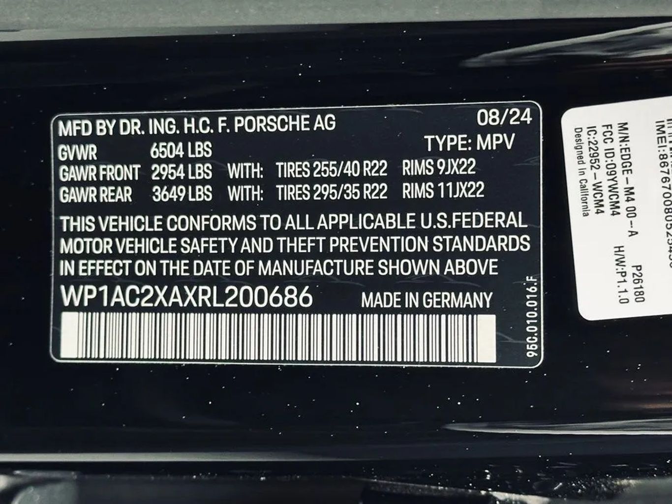 porsche macan 2024 WP1AC2XAXRL200686 image porsche macan 2024 WP1AC2XAXRL200686 image