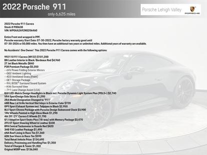 porsche 911 2022 WP0AA2A92NS206460 image porsche 911 2022 WP0AA2A92NS206460 image