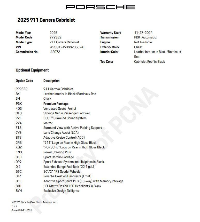 porsche 911 2025 WP0CA2A9XSS235824 image porsche 911 2025 WP0CA2A9XSS235824 image