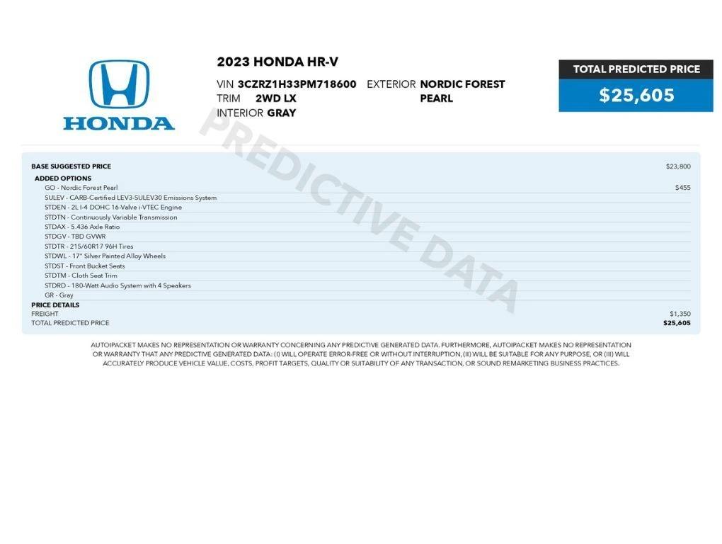honda hr-v 2023 3CZRZ1H33PM718600 image honda hr-v 2023 3CZRZ1H33PM718600 image