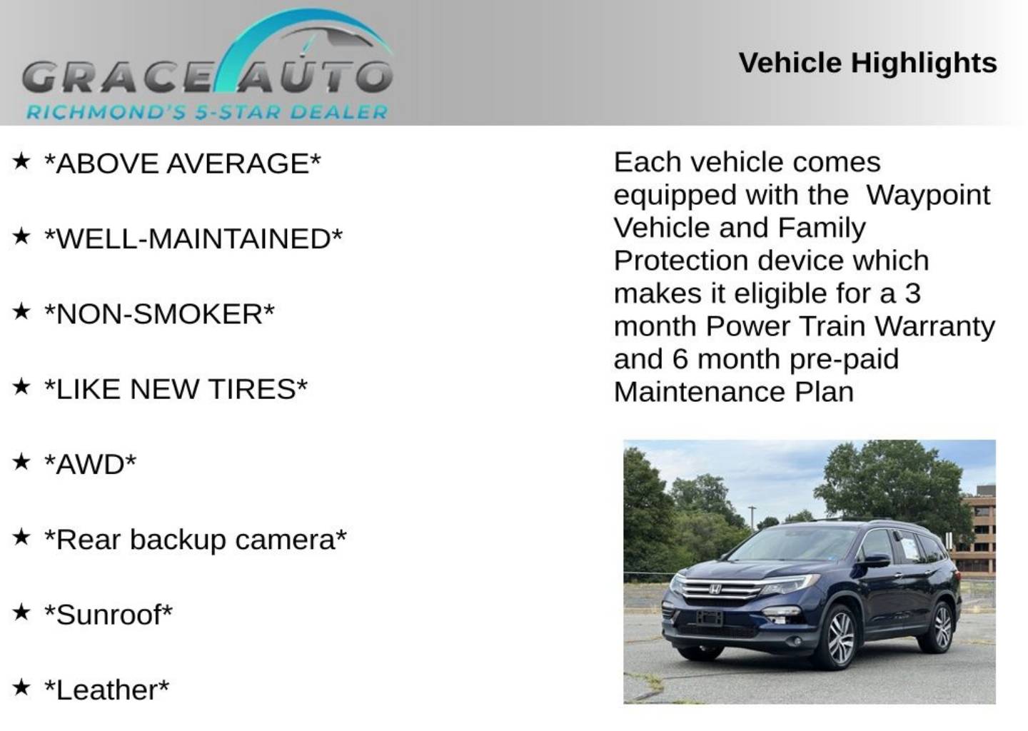 honda pilot 2017 5FNYF6H9XHB020356 image honda pilot 2017 5FNYF6H9XHB020356 image