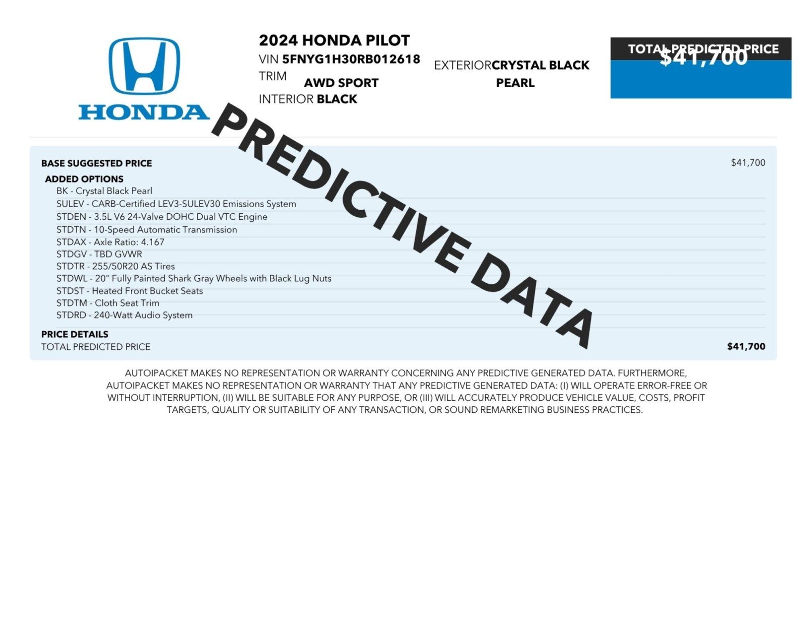 honda pilot 2024 5FNYG1H30RB012618 image honda pilot 2024 5FNYG1H30RB012618 image