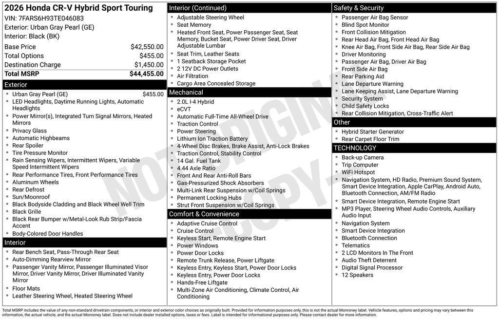 honda cr-v 2026 7FARS6H93TE046083 image honda cr-v 2026 7FARS6H93TE046083 image