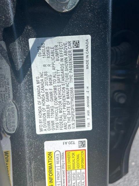 honda civic 2026 2HGFE2F57TH522958 image honda civic 2026 2HGFE2F57TH522958 image