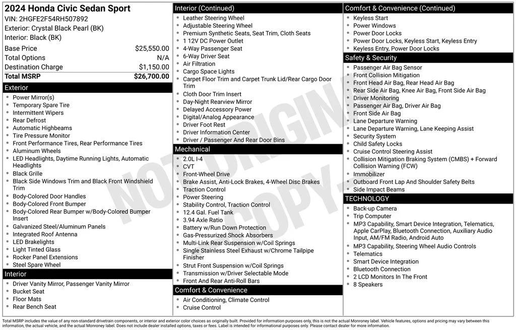 honda civic 2024 2HGFE2F54RH507892 image honda civic 2024 2HGFE2F54RH507892 image