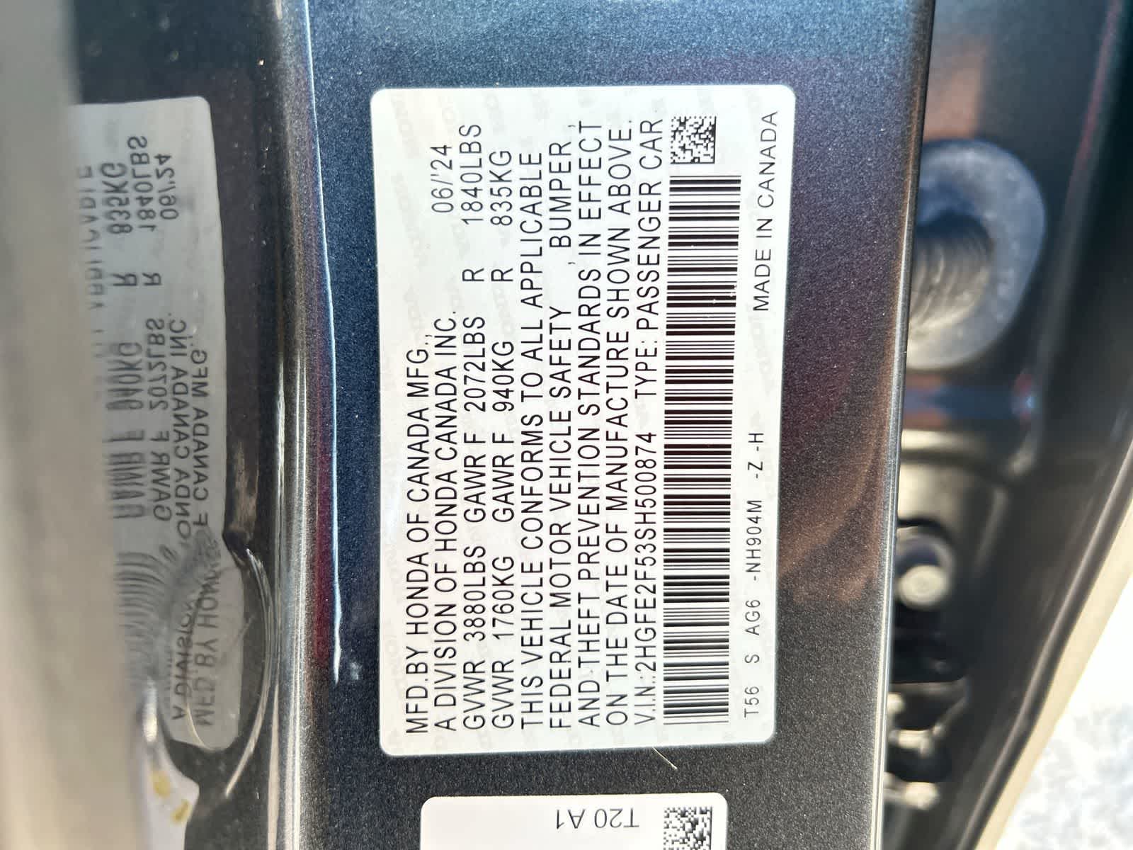 honda civic 2025 2HGFE2F53SH500874 image honda civic 2025 2HGFE2F53SH500874 image