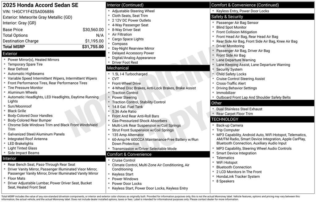 honda accord 2025 1HGCY1F42SA006886 image honda accord 2025 1HGCY1F42SA006886 image