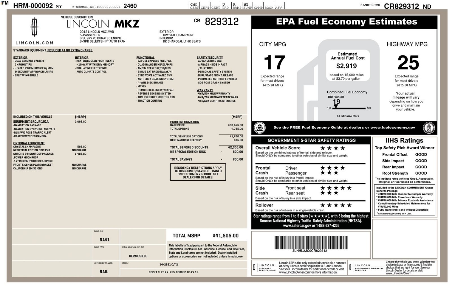 lincoln mkz 2012 3LNHL2JC0CR829312 image lincoln mkz 2012 3LNHL2JC0CR829312 image