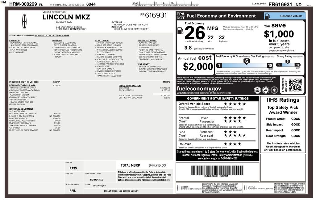 lincoln mkz 2015 3LN6L2G95FR616931 image lincoln mkz 2015 3LN6L2G95FR616931 image