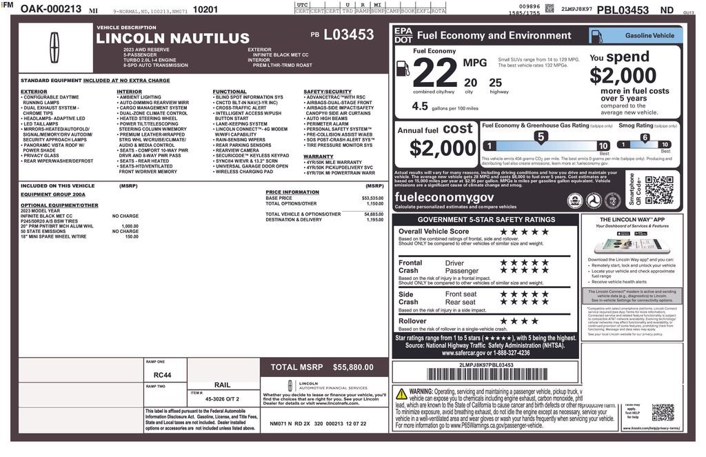 lincoln nautilus 2023 2LMPJ8K97PBL03453 image