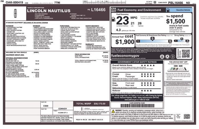 lincoln nautilus 2023 2LMPJ6K99PBL16466 image lincoln nautilus 2023 2LMPJ6K99PBL16466 image