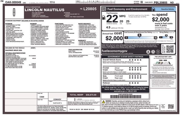 lincoln nautilus 2023 2LMPJ8K99PBL20805 image lincoln nautilus 2023 2LMPJ8K99PBL20805 image
