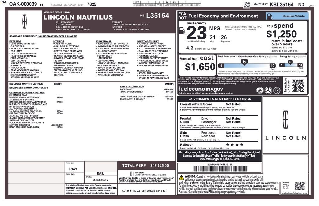 lincoln nautilus 2019 2LMPJ6K97KBL35154 image lincoln nautilus 2019 2LMPJ6K97KBL35154 image