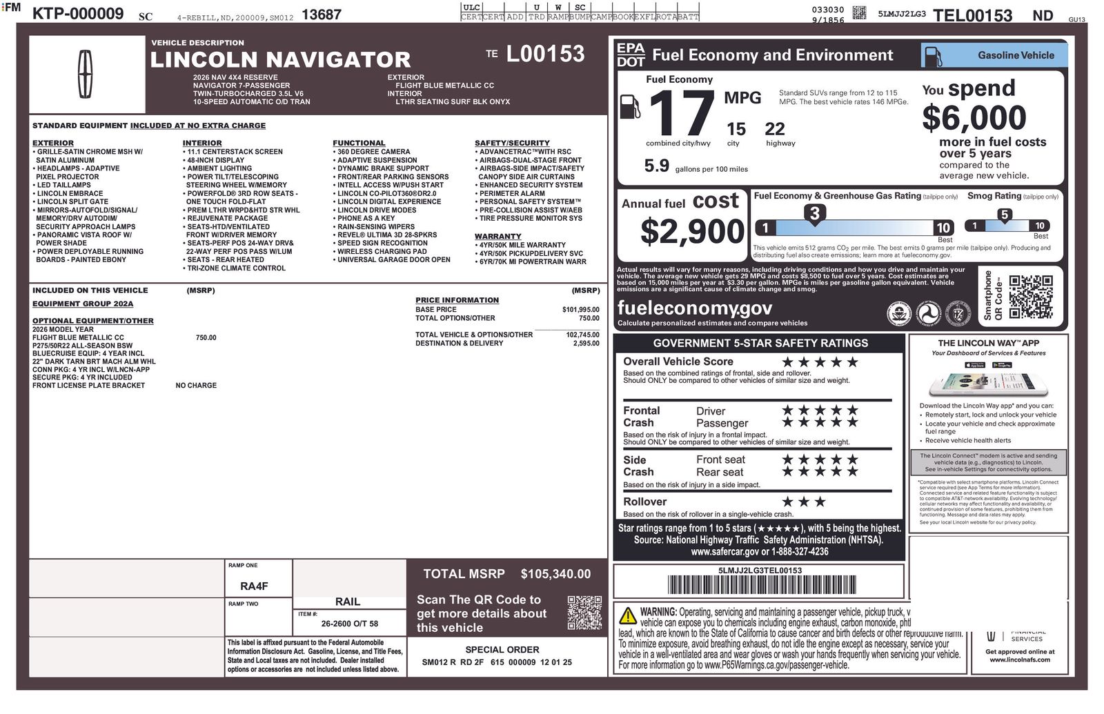 lincoln navigator 2026 5LMJJ2LG3TEL00153 image lincoln navigator 2026 5LMJJ2LG3TEL00153 image