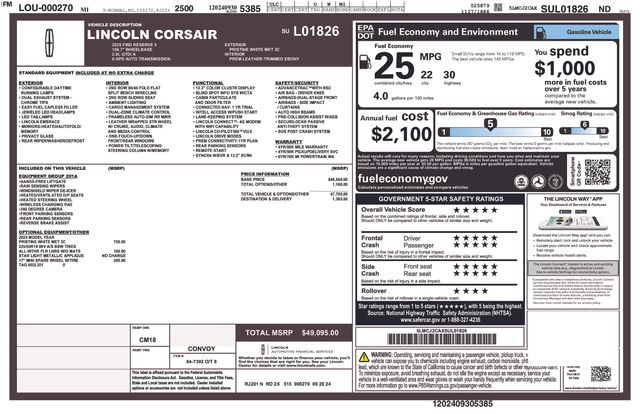 lincoln corsair 2025 5LMCJ2CAXSUL01826 image lincoln corsair 2025 5LMCJ2CAXSUL01826 image
