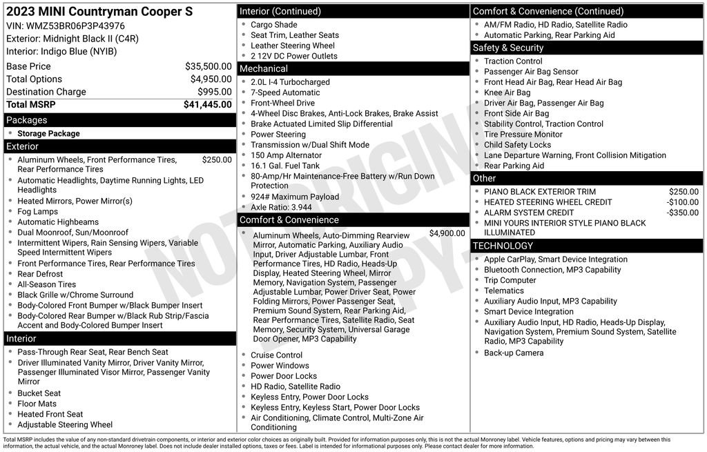 mini countryman 2023 WMZ53BR06P3P43976 image mini countryman 2023 WMZ53BR06P3P43976 image