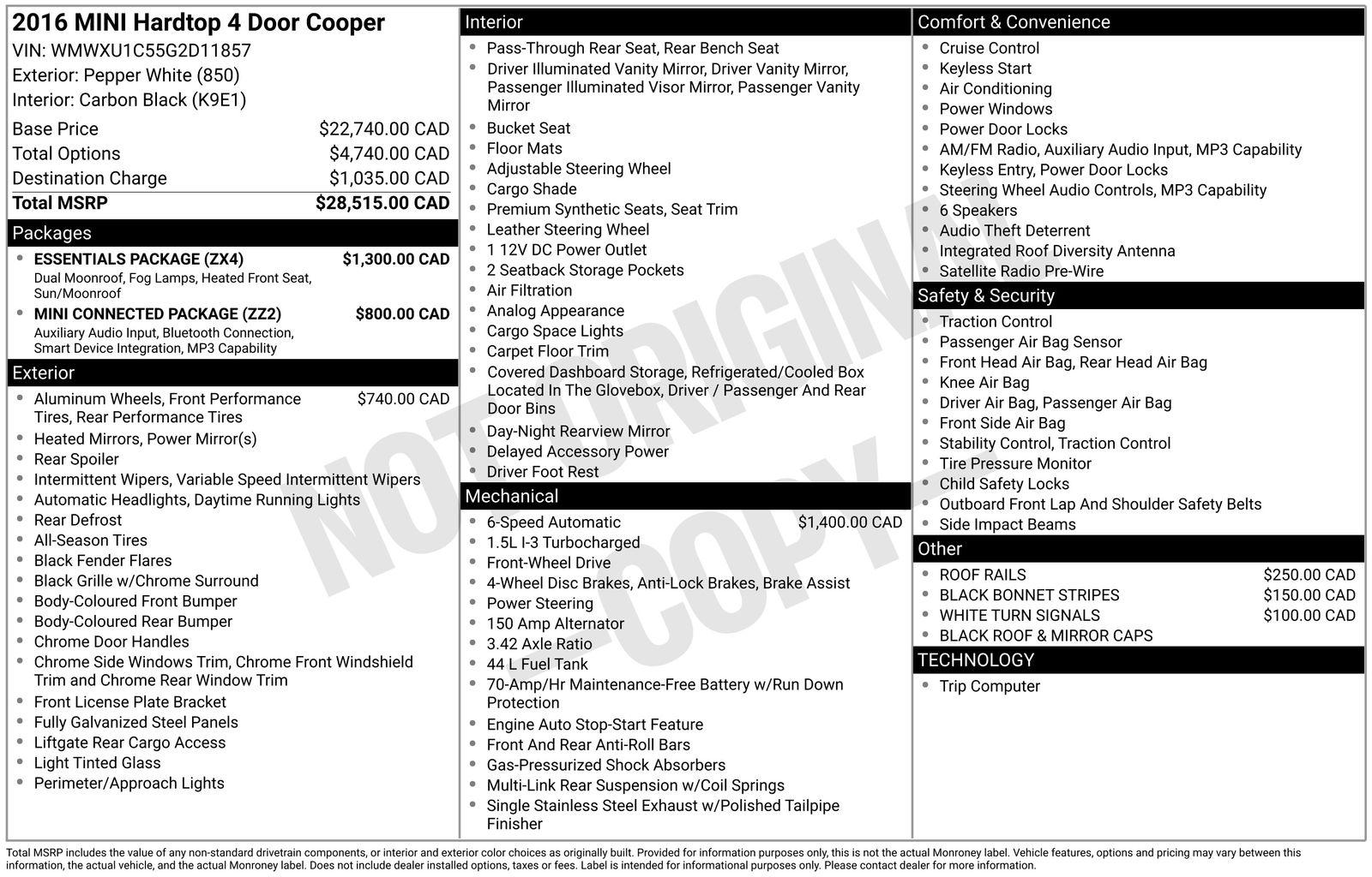mini cooper 2016 WMWXU1C55G2D11857 image mini cooper 2016 WMWXU1C55G2D11857 image