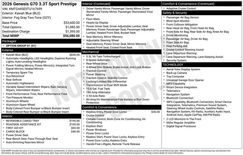 genesis g70 2026 KMTG44SE0TU167699 image genesis g70 2026 KMTG44SE0TU167699 image