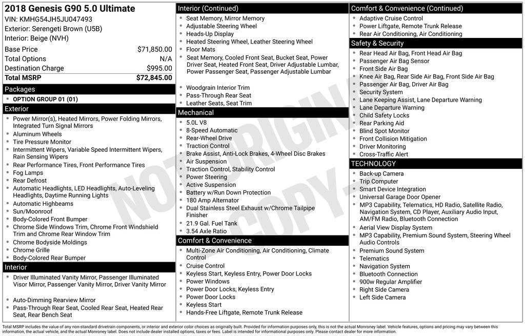 genesis g90 2018 KMHG54JH5JU047493 image genesis g90 2018 KMHG54JH5JU047493 image