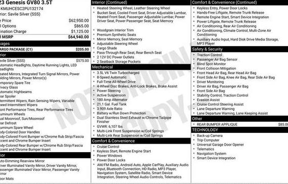 genesis gv80 2023 KMUHCESC2PU132174 image genesis gv80 2023 KMUHCESC2PU132174 image