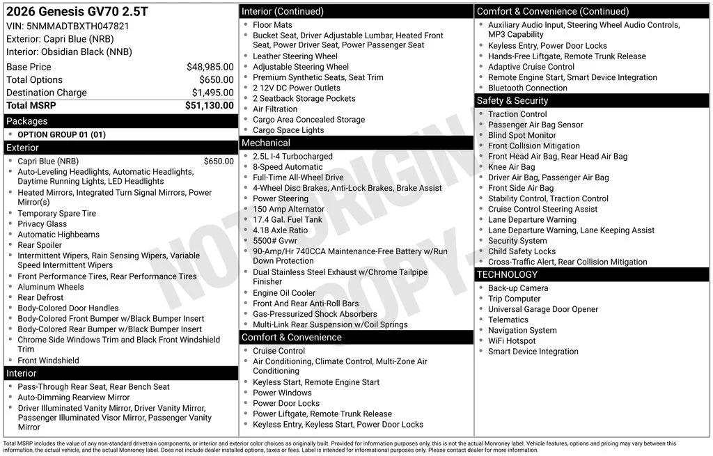genesis gv70 2026 5NMMADTBXTH047821 image genesis gv70 2026 5NMMADTBXTH047821 image