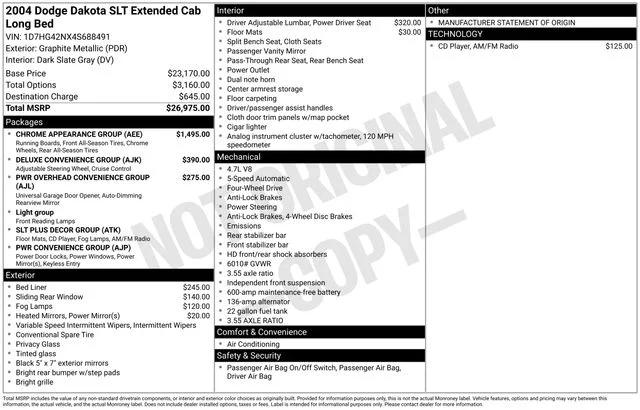 dodge dakota 2004 1D7HG42NX4S688491 image dodge dakota 2004 1D7HG42NX4S688491 image