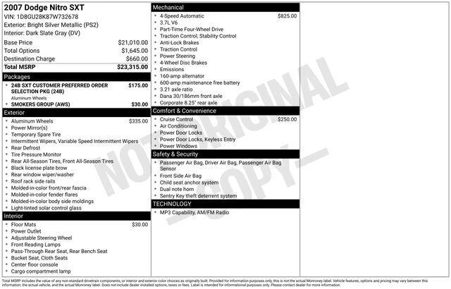 dodge nitro 2007 1D8GU28K87W732678 image dodge nitro 2007 1D8GU28K87W732678 image