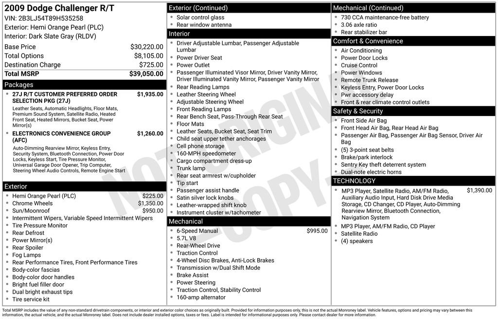 dodge challenger 2009 2B3LJ54T89H535258 image dodge challenger 2009 2B3LJ54T89H535258 image