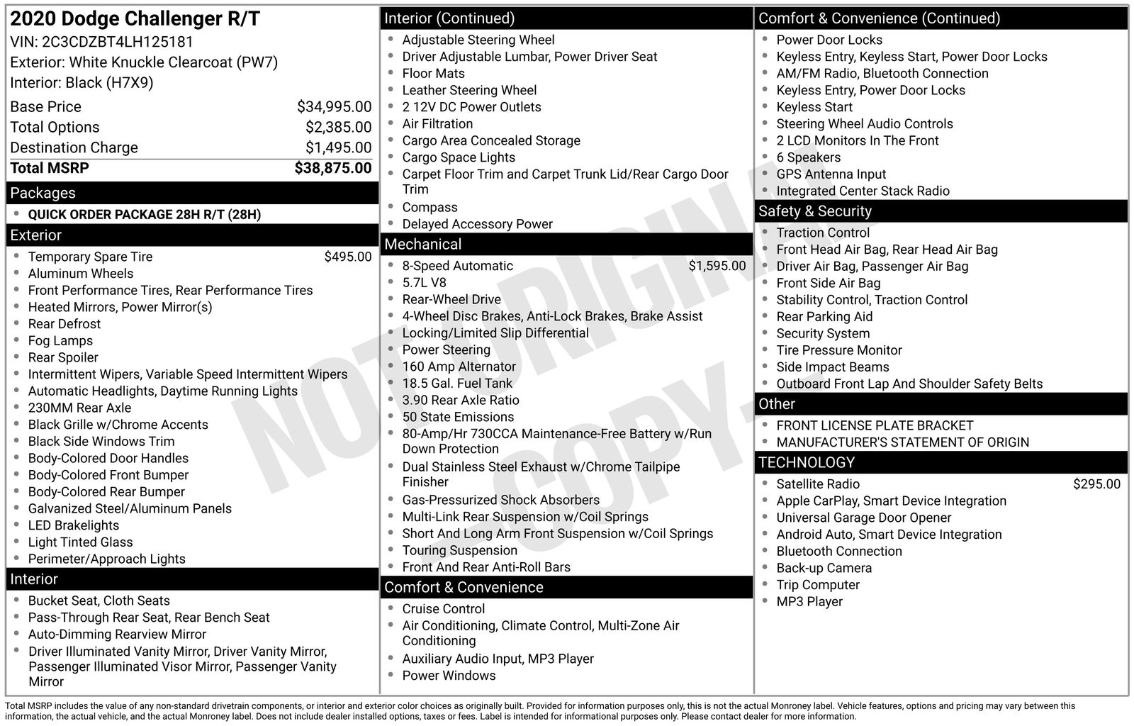 dodge challenger 2020 2C3CDZBT4LH125181 image