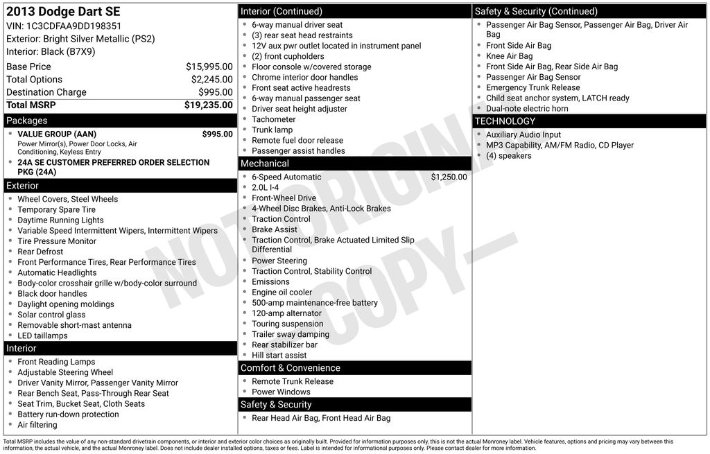 dodge dart 2013 1C3CDFAA9DD198351 image dodge dart 2013 1C3CDFAA9DD198351 image