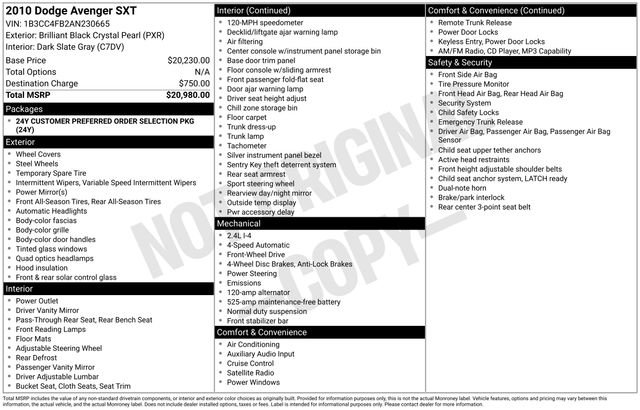 dodge avenger 2010 1B3CC4FB2AN230665 image dodge avenger 2010 1B3CC4FB2AN230665 image