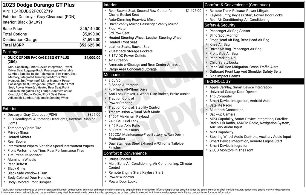 dodge durango 2023 1C4RDJDG2PC682719 image dodge durango 2023 1C4RDJDG2PC682719 image