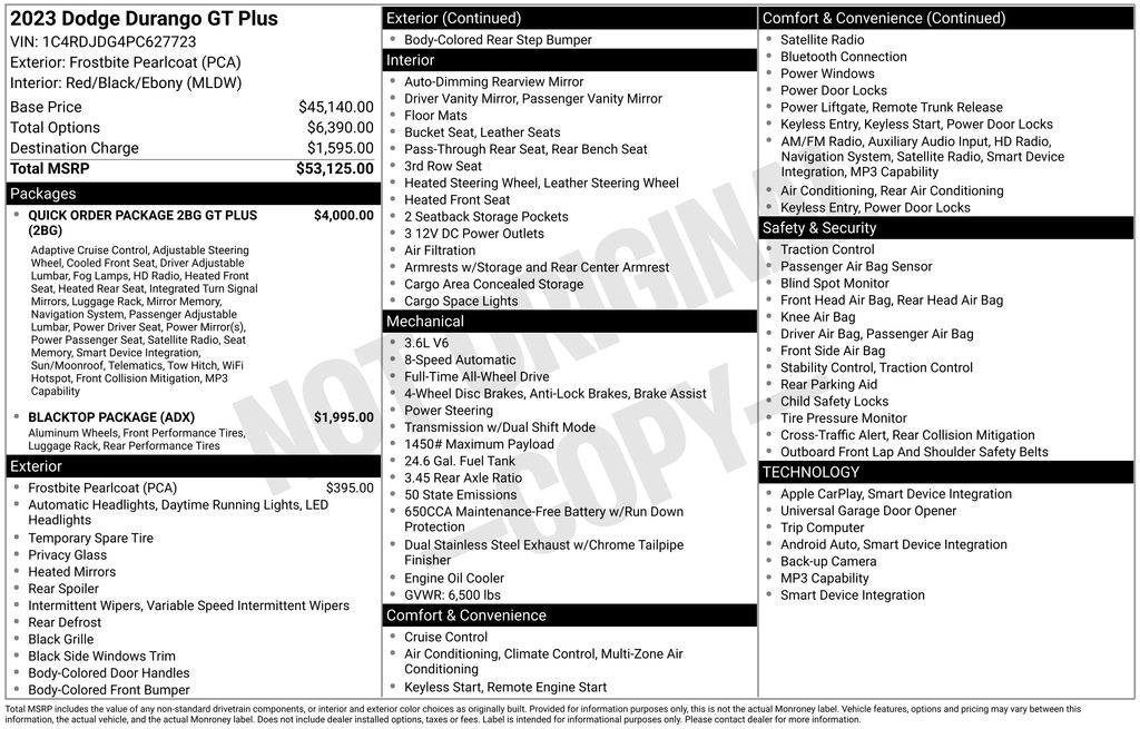 dodge durango 2023 1C4RDJDG4PC627723 image