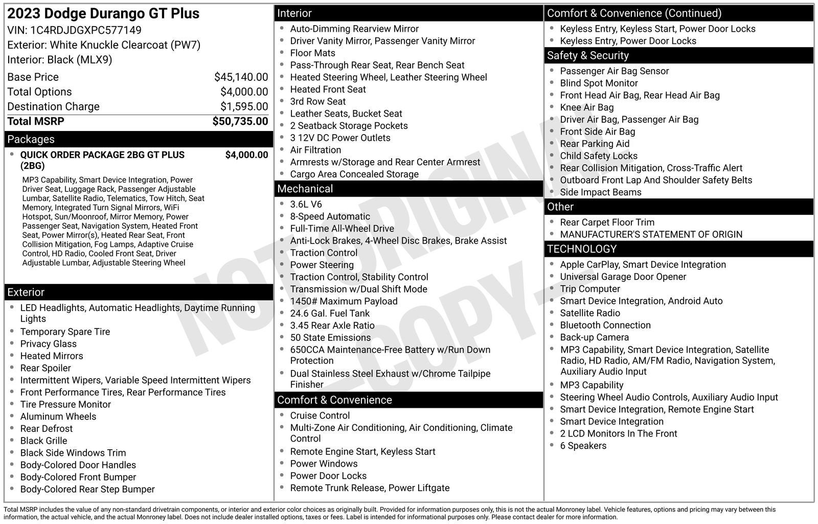 dodge durango 2023 1C4RDJDGXPC577149 image dodge durango 2023 1C4RDJDGXPC577149 image